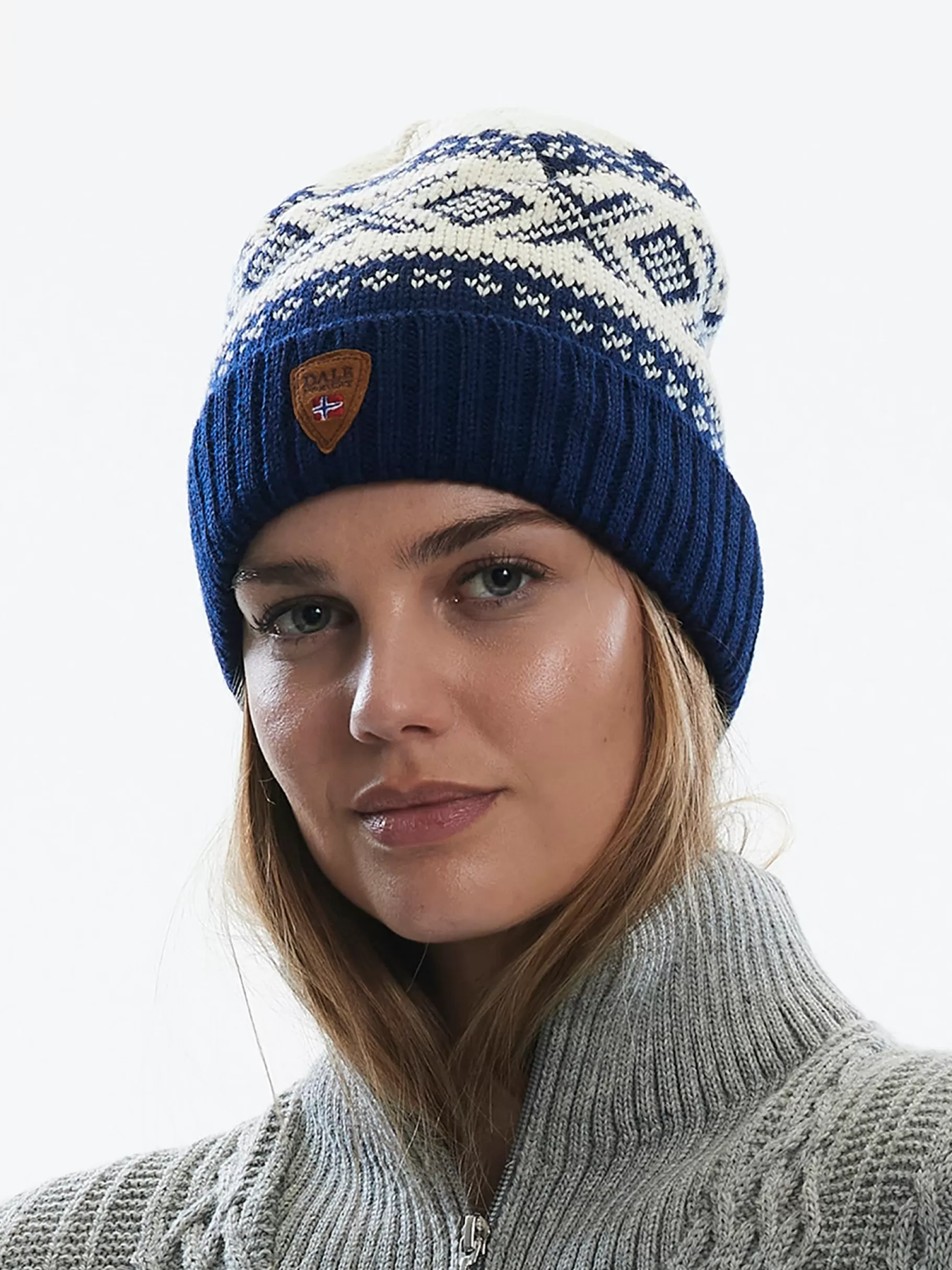 Dame Dale of Norway Cortina 1956 Lue Norsk Ull Unisex