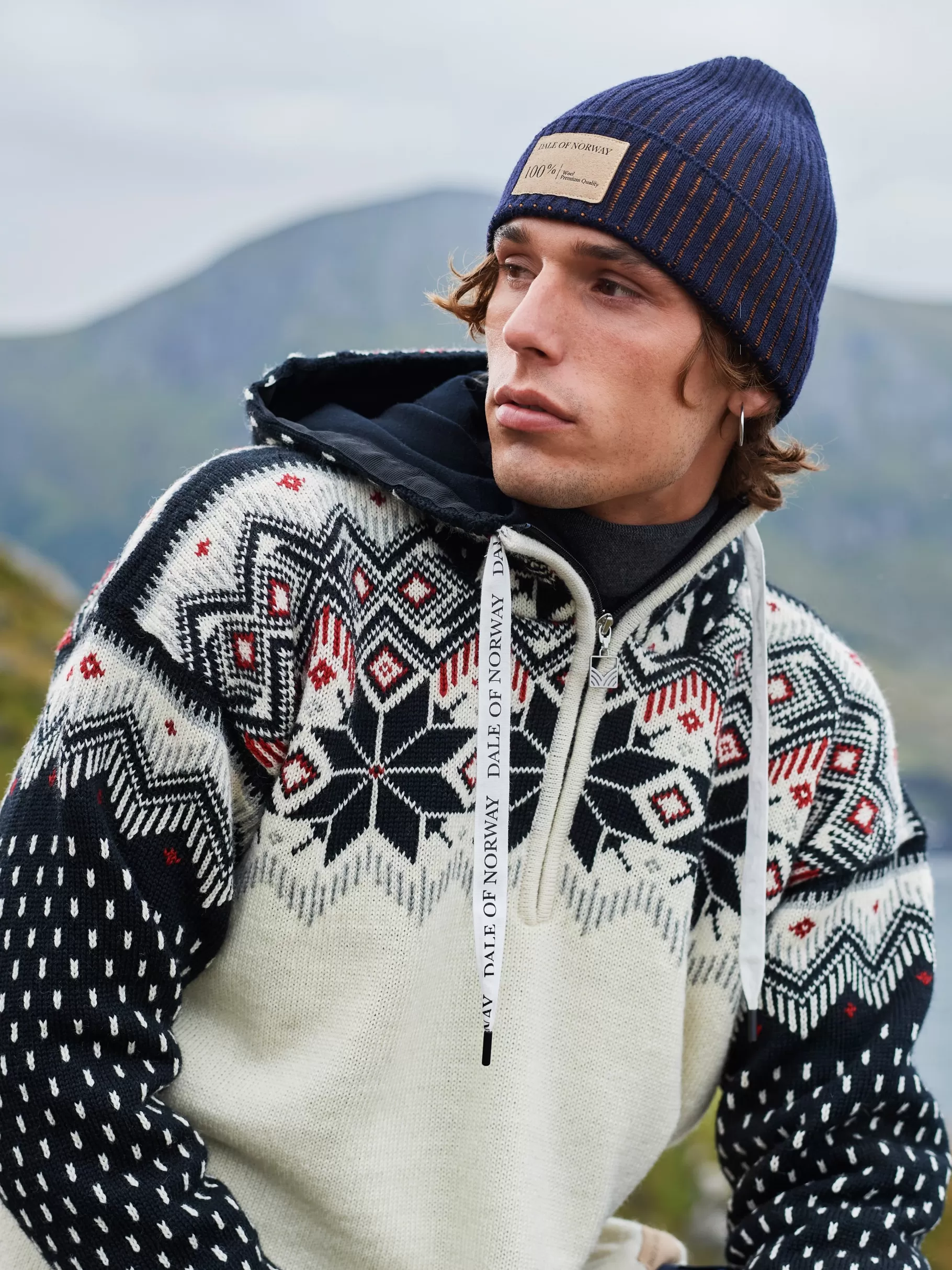 Herre Dale of Norway Vegard Weatherproof Hettegenser - Norsk Ull